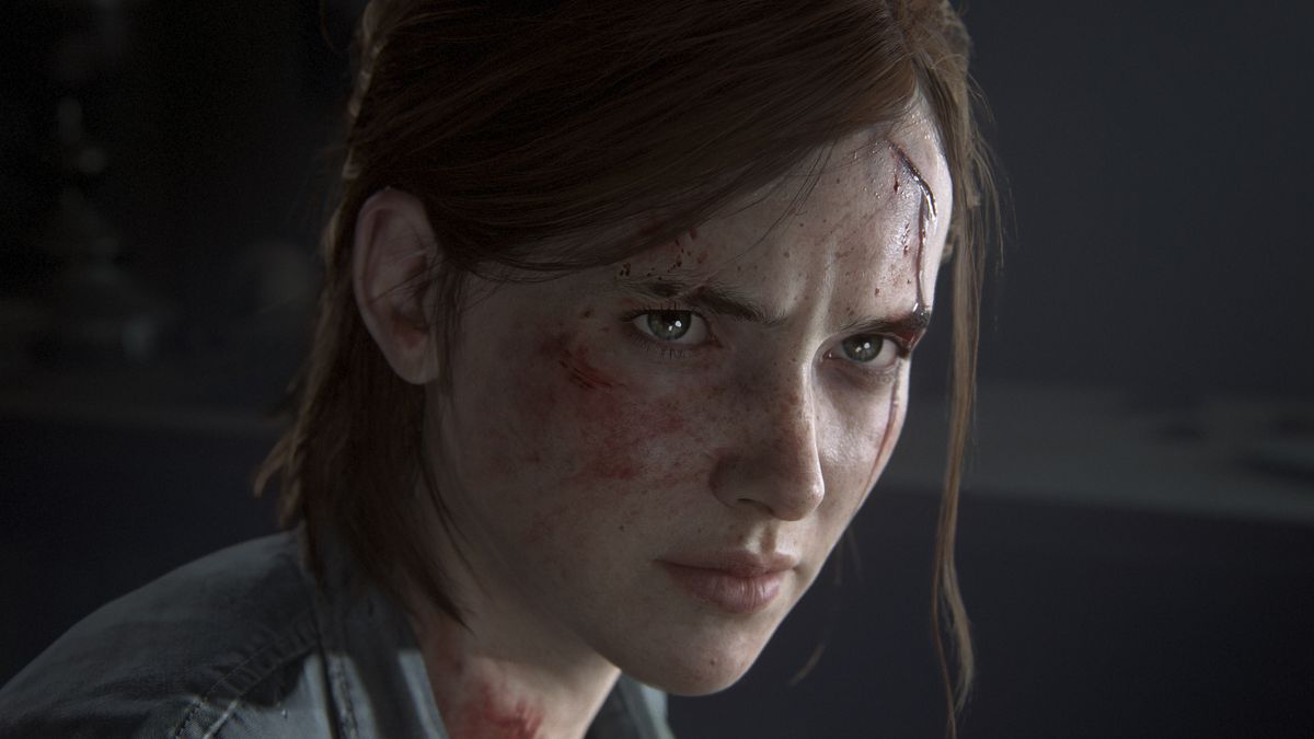 Primer plano de Ellie en The Last of Us Part 2