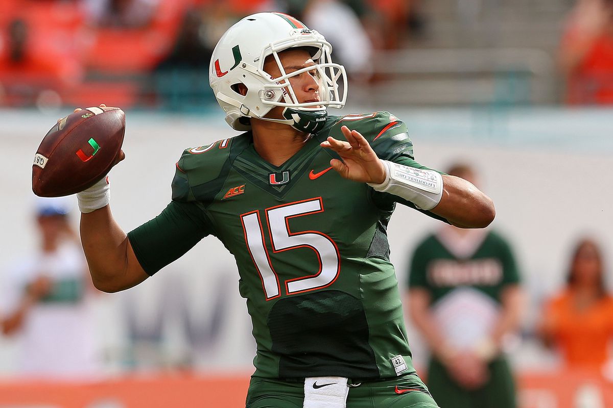 Kaaya going back to pass against the Red Wolves in a record setting performance