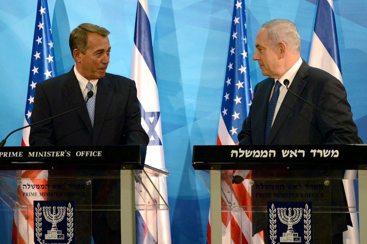 Netanyahu and Speaker of the House John Boehner.