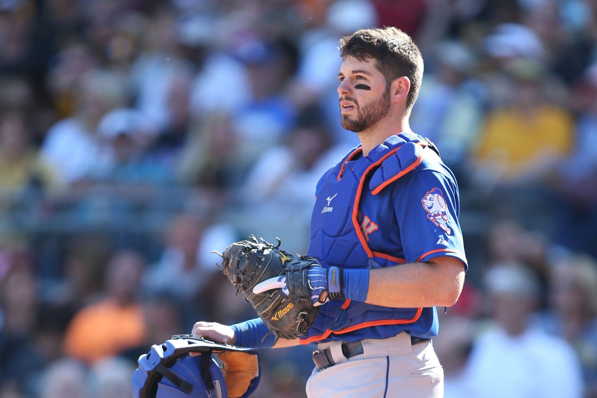 Since Kevin Plawecki is staying in the big leagues, how do the Mets find him at-bats?