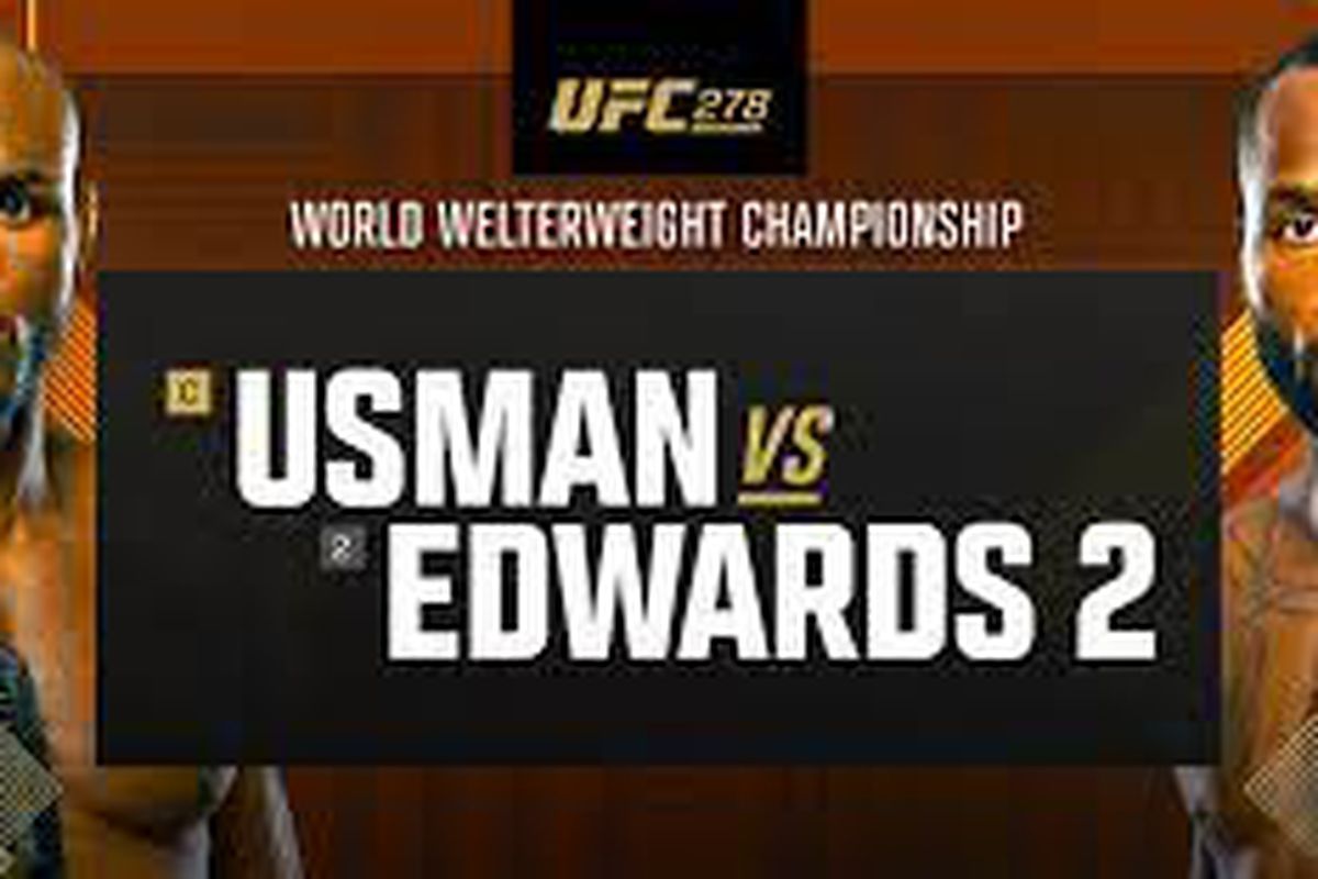 UFC 278, UFC PPV Event, UFC On ESPN+, Kamaru Usman vs Leon Edwards 2, Paulo Costa vs Luke Rockhold, Jose Aldo vs Merab Dvalishvili,