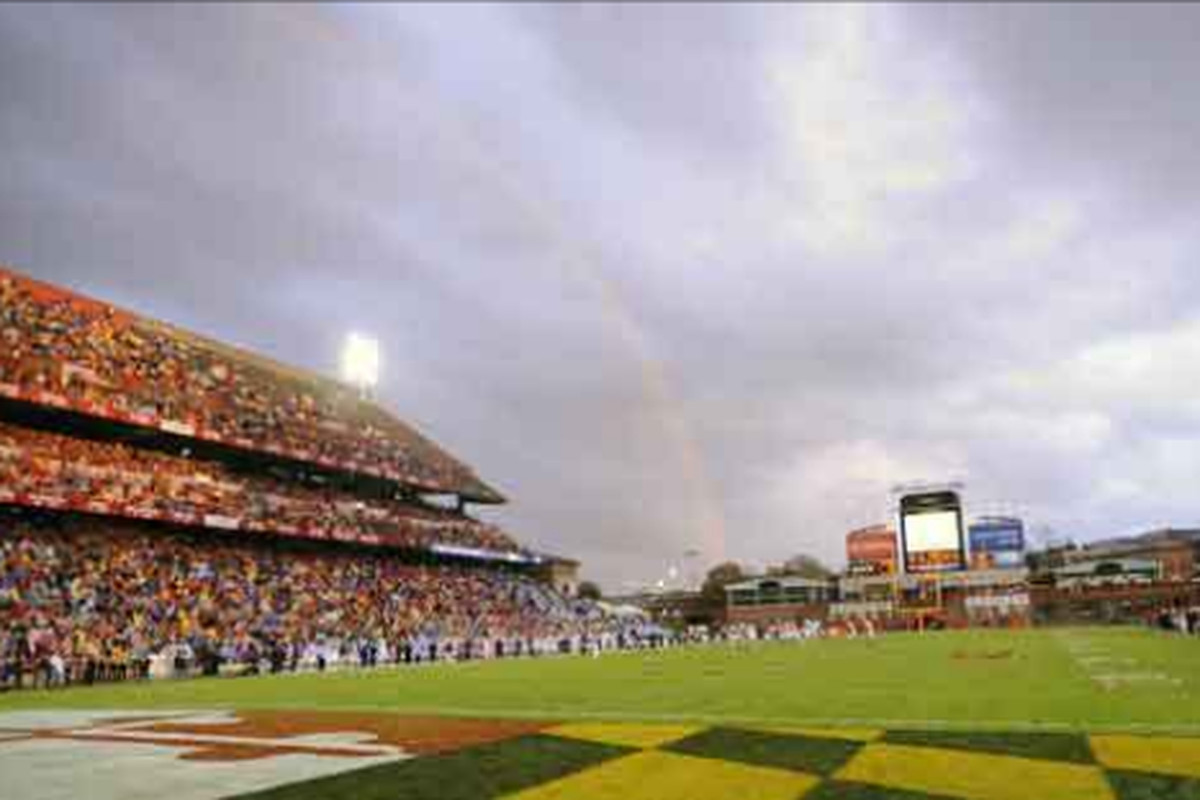 Rainbow over Byrd Stadium