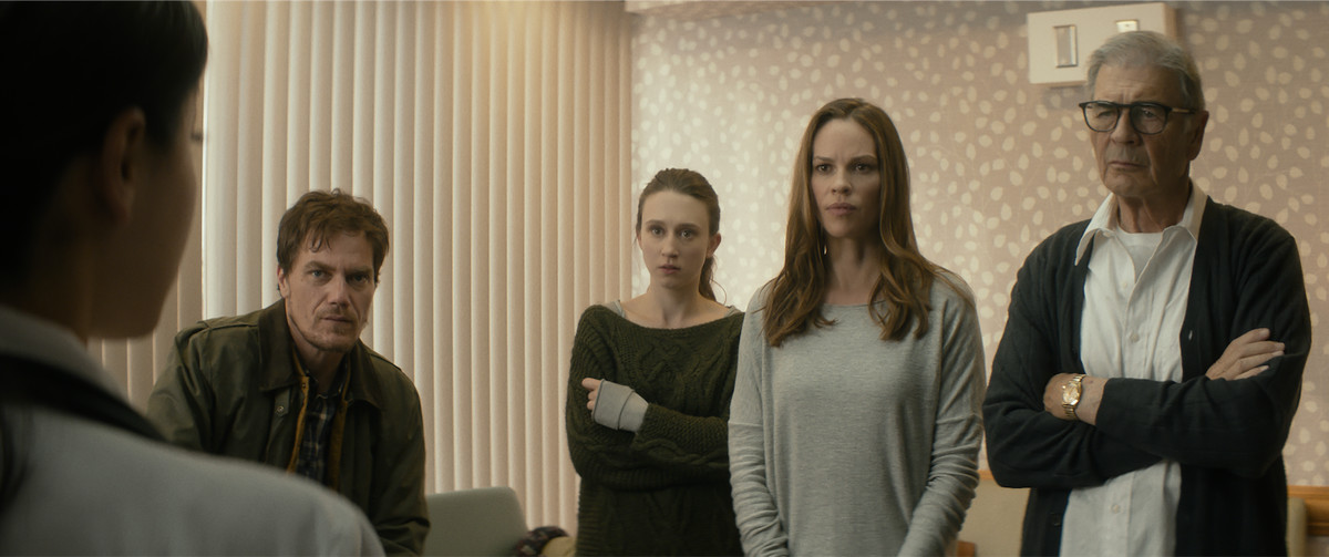 Michael Shannon (from left), Taissa Farmiga and Hilary Swank co-star with Robert Forster in “What We Had.” | Bleecker Street