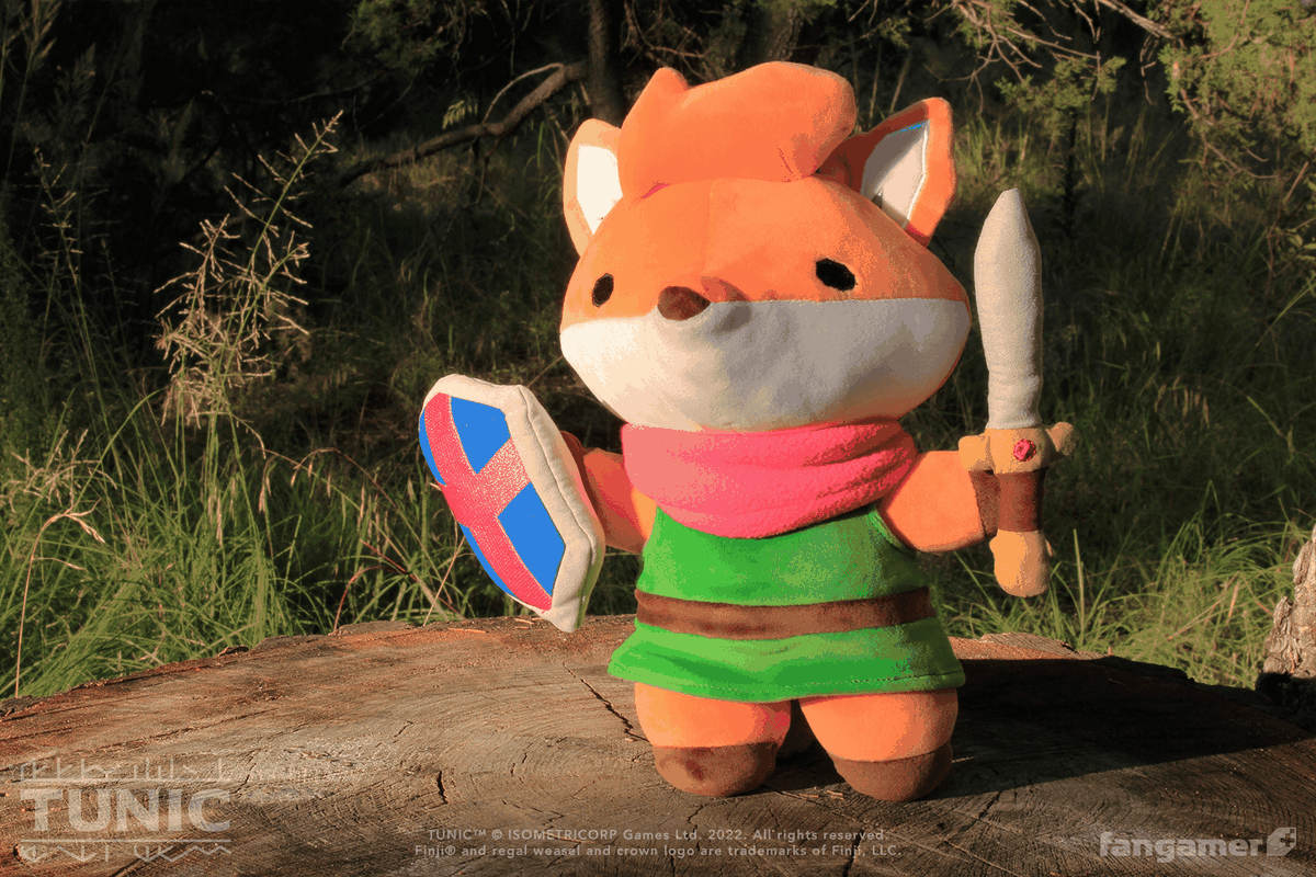 The Tunic fox 10-inch plushie from Fangamer.
