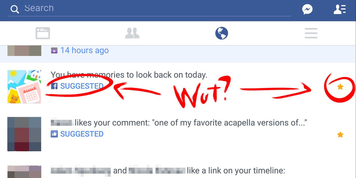 Facebook Suggested Notifications