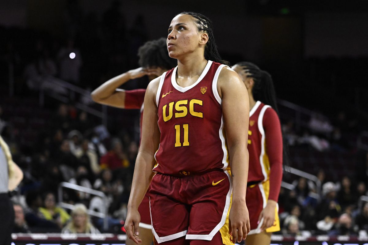 UCLA Bruins defeated the USC Trojans 59-56 during a NCAA Womens basketball game at the Galen Center in Los Angeles.