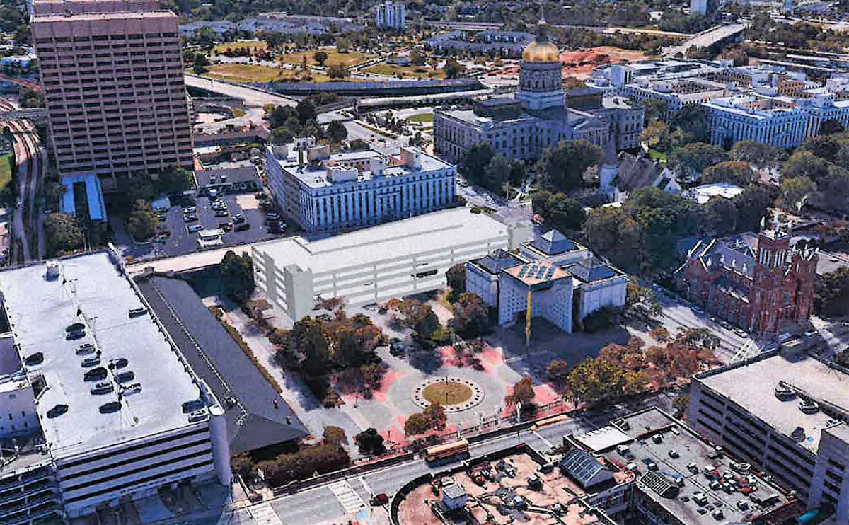a rendering of the proposed parking deck