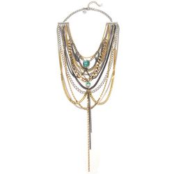 Opal multi-strand necklace in silver and gold, $78.