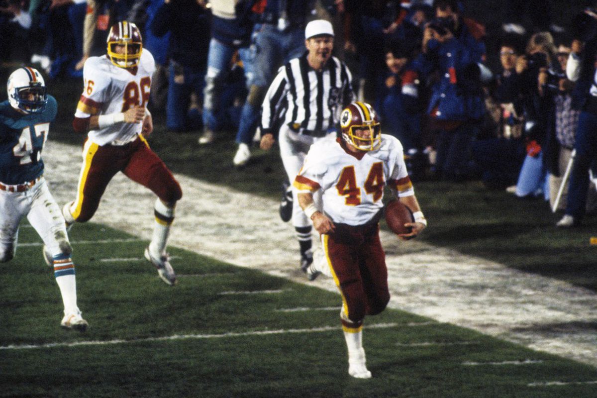 The Redskins have stuck with their current jerseys hailing from the days of Riggins. What's your favorite all-time Skins uniform?