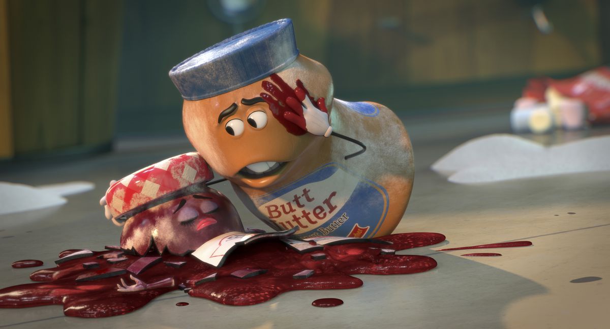 A still image from 'Sausage Party'