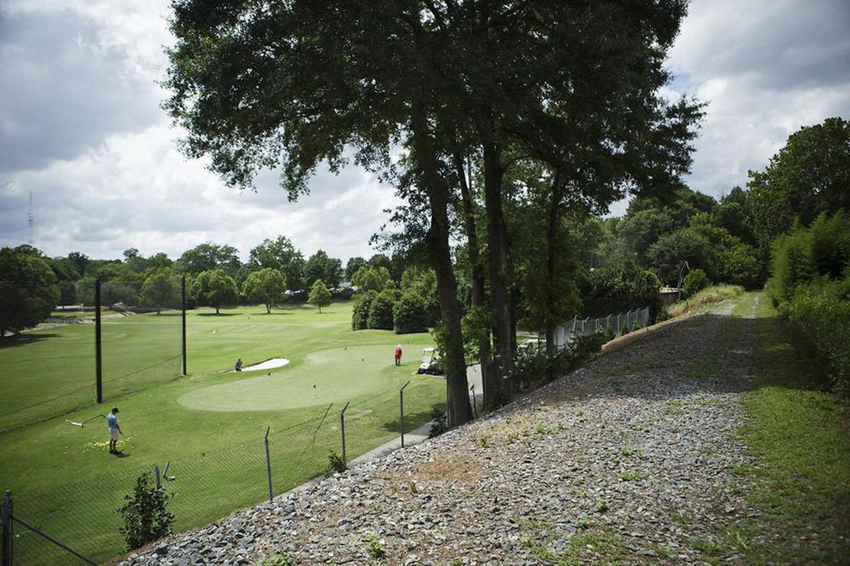 Where the proposed Northeast Trail passes Ansley Golf Club.