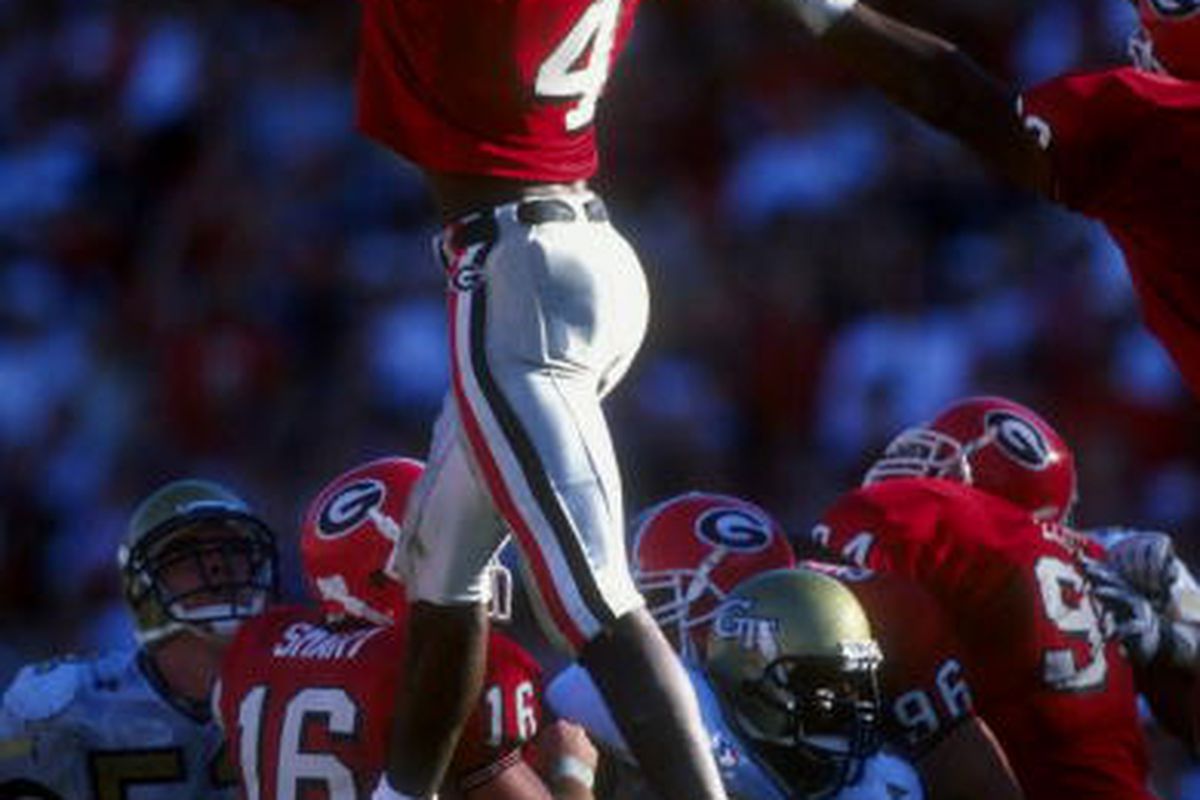 Champ Bailey can fly. That in itself deserves the Heisman (Credit: Vincent Laforet /Allsport)