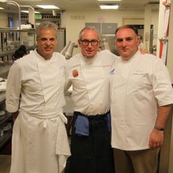 Chefs Ripert, Schwartz, and Andres.