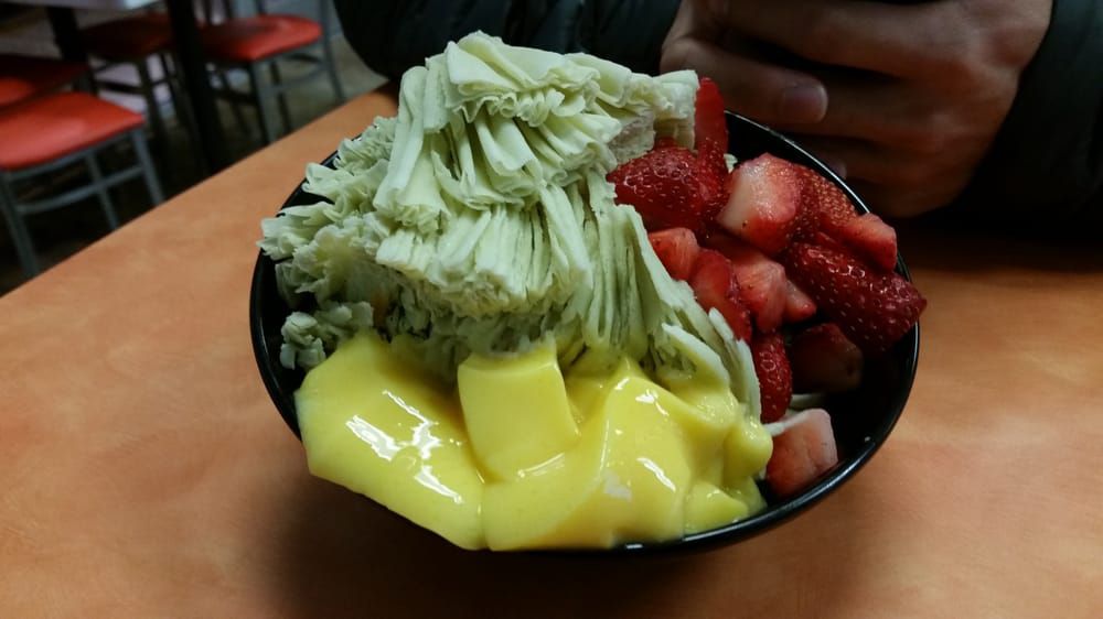 The green tea shaved ice from Snow Monster