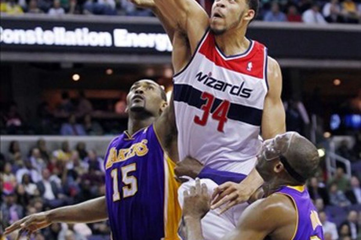 JaVale McGee (34) makes the Nuggets more athletic, younger, and bigger.
