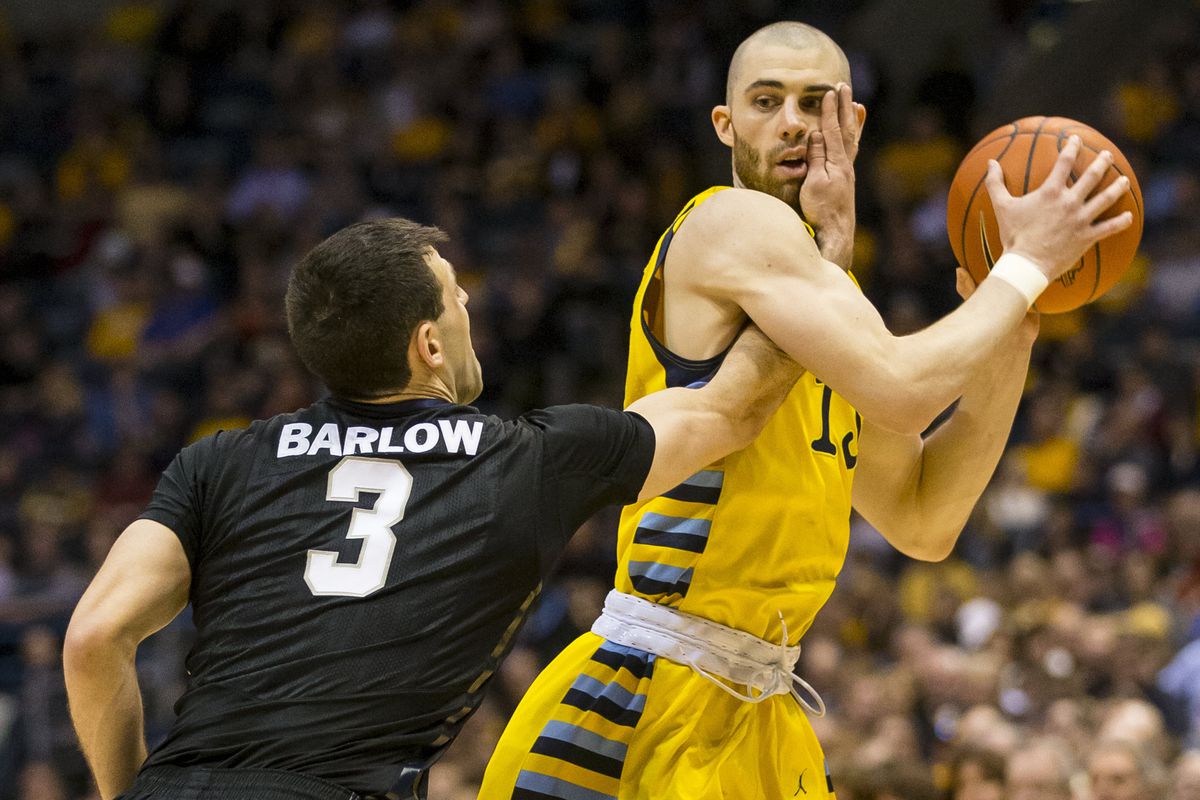 What is it with Alex Barlow and inappropriate touching of Marquette players?