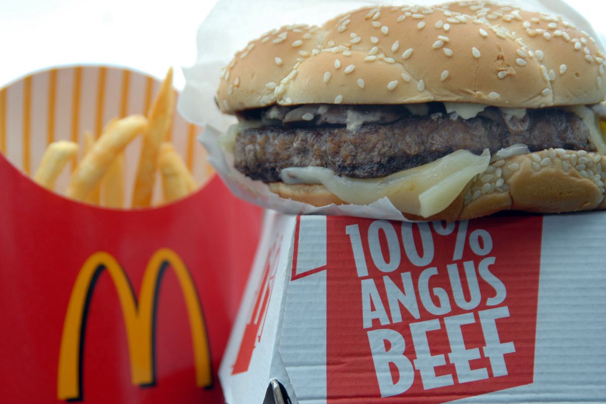 A Mcdonald’s burger and fries