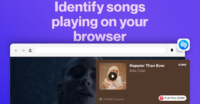 Today I learned about the Shazam Chrome exte