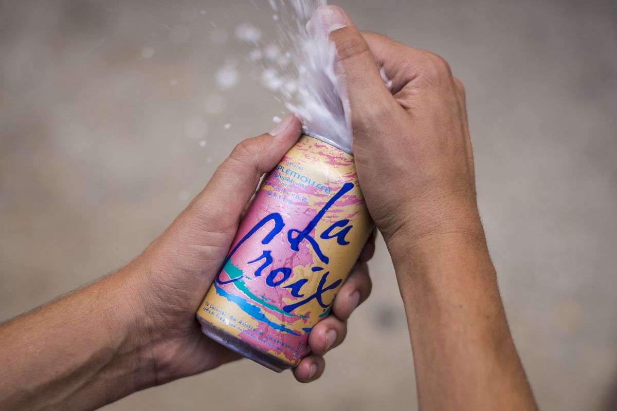 Can of LaCroix being opened