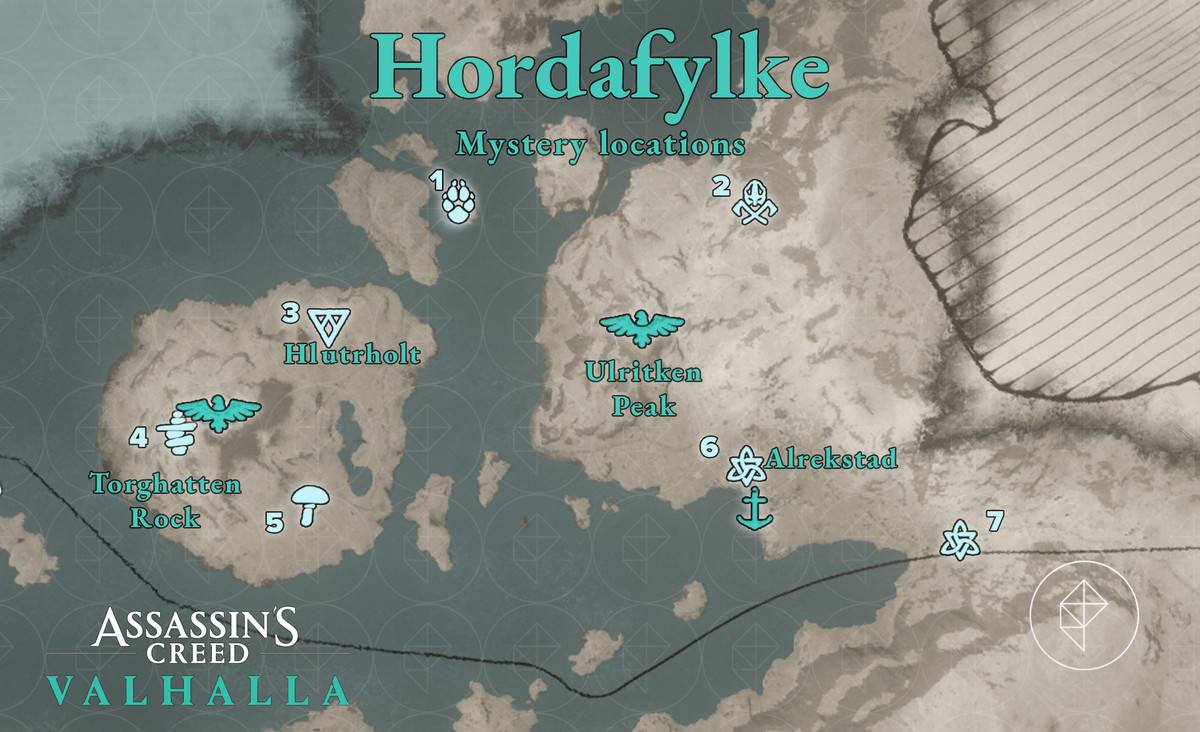 All Assassin S Creed Valhalla Hordafylke Wealth Mysteries And Artifacts Locations Map Polygon