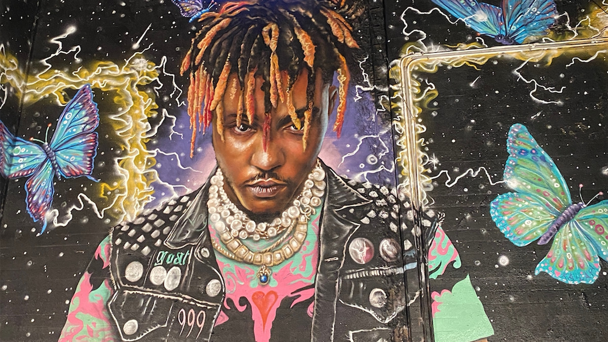 Artist Corey Pane says he created this mural of Juice WRLD in a viaduct in the 800 block of West Hubbard Street near the Kennedy Expressway to celebrate the life of the Chicago rapper who died in December.