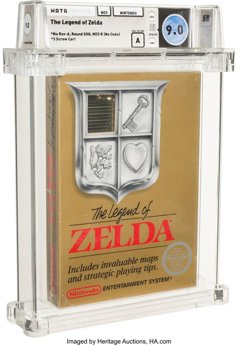 an image of a sealed Zelda cartridge