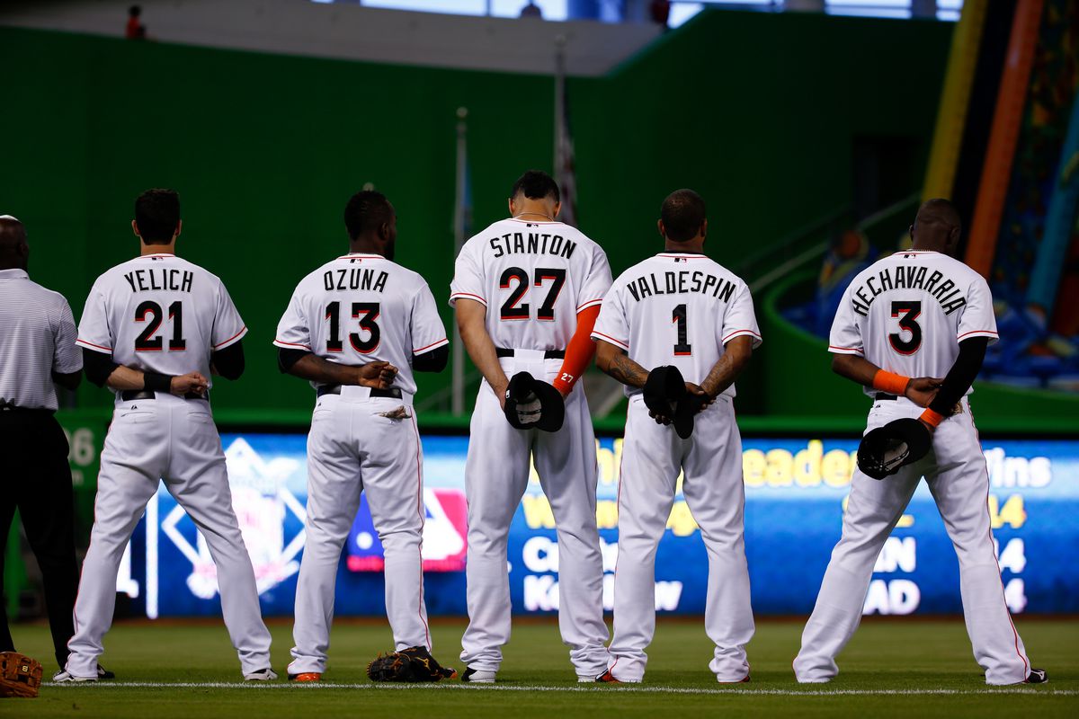 Who will be supporting Giancarlo Stanton and the Marlins in 2015?
