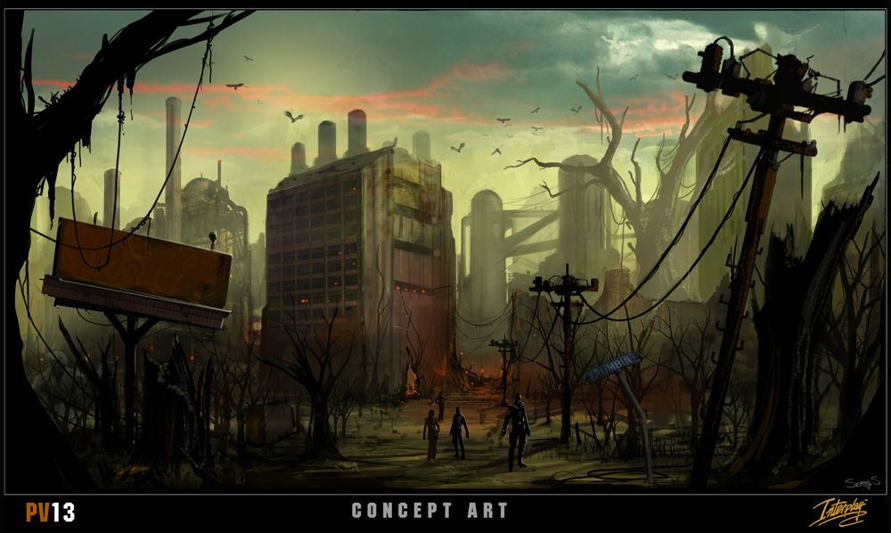 Fallout Project V13 concept art, factory landscape