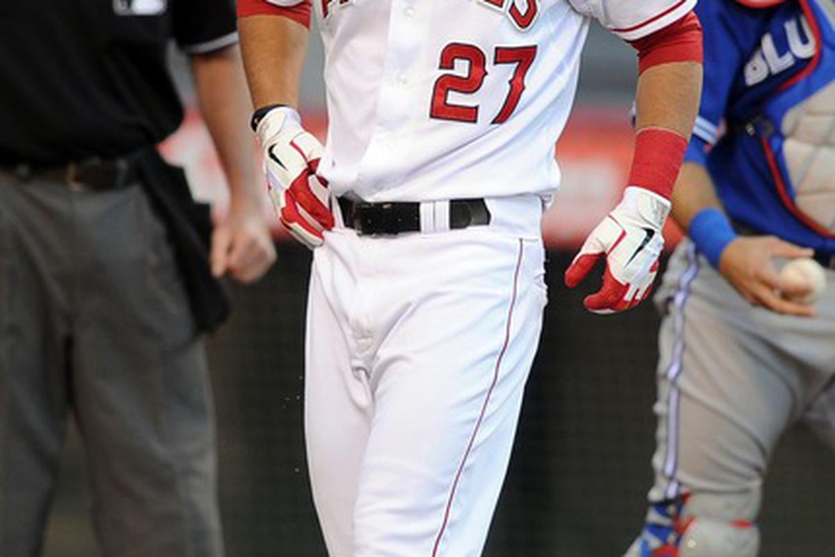 Mike Trout (27) Kelvin Kuo-US PRESSWIRE