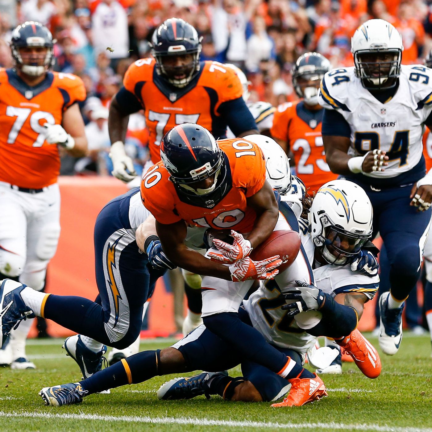 Broncos favored by 3.5 over Chargers on Monday Night Football in