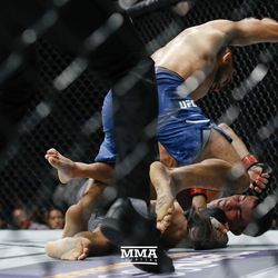 Rob Font looks for the finish at UFC 220.