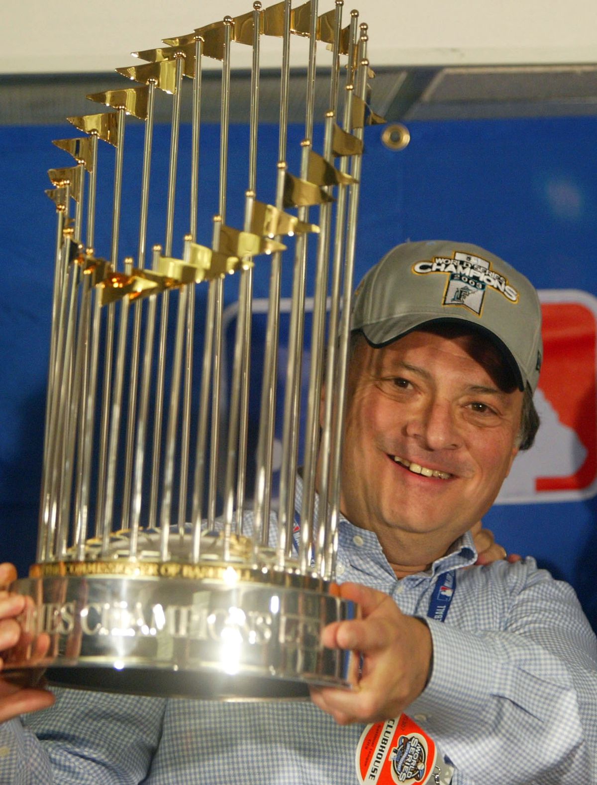 Loria celebrates with the trophy