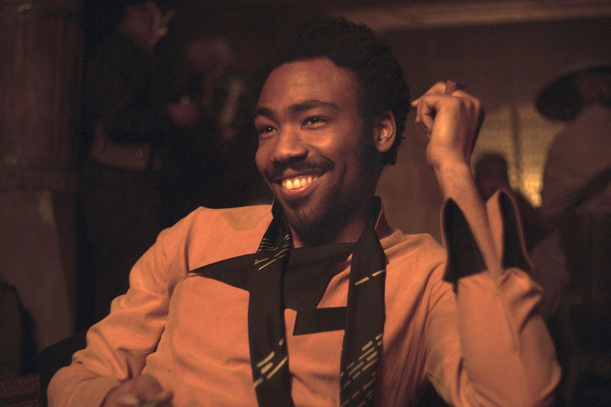Donald Glover has Lando smiling and snapping his fingers in Solo: A Star Wars Story