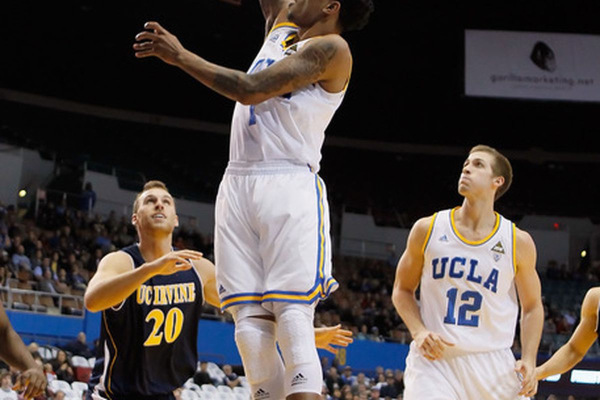 LOS ANGELES, CA - Tyler Lamb had his best game as a Bruin.  (Photo by Jeff Gross/Getty Images)