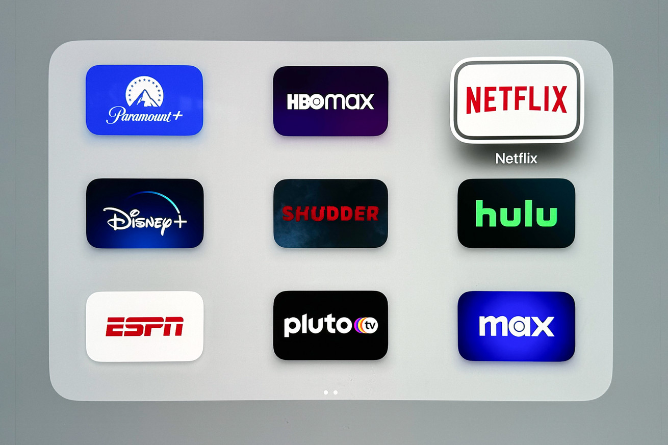 A picture of apps for streaming services that are mostly now part of the SIA.
