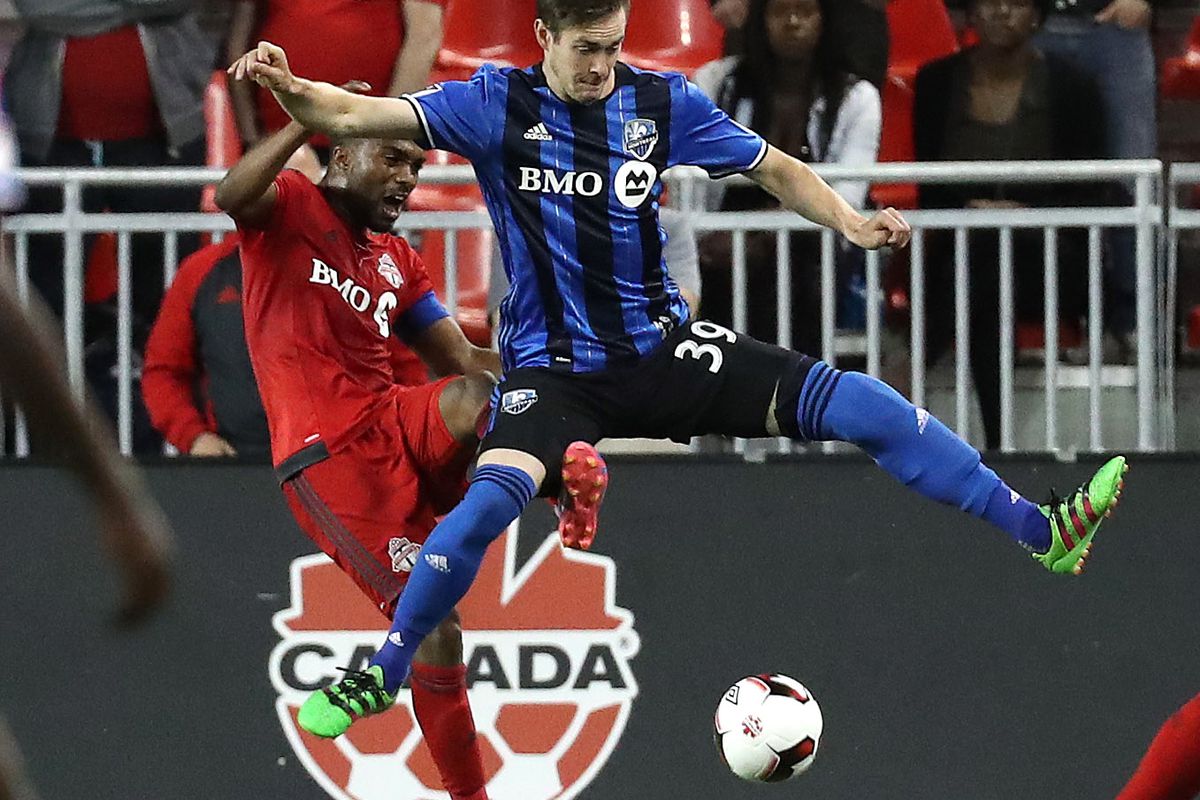 Toronto FC beats Montreal Impact 4-2 in the first leg of the Amway Canadian Championship