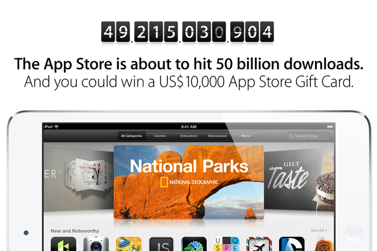 Apple 50 billion app countdown
