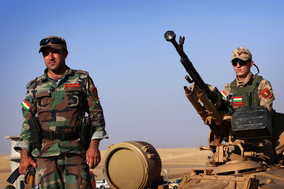 Kurdish fighters in Iraq