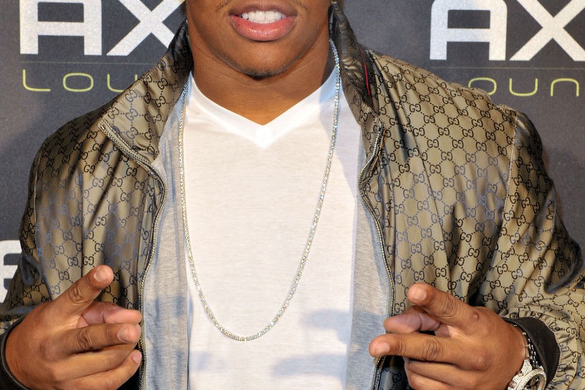 Ray Rice at the Axe Lounge for a pre-Super Bowl XLV Party  (Photo by Jerod Harris/Getty Images for AXE)