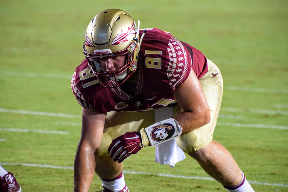 Ryan Izzo lines up for the first time for Florida State