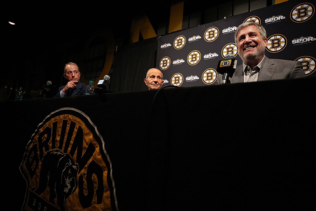 Boston Bruins Executives Hold End-Of-Season Press Conference