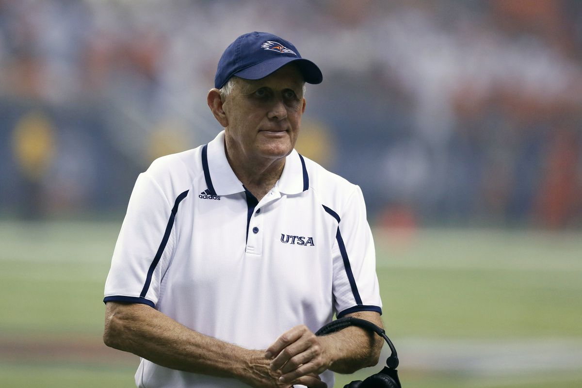 Larry Coker brings UTSA into Tucson Saturday night for their most high-profile away game in program history