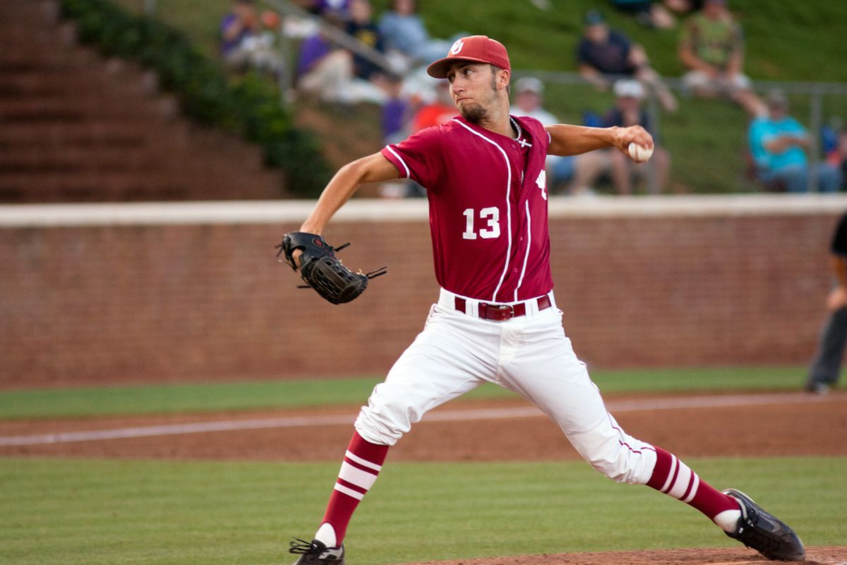 Dillon Overton went seven innings for the Sooners on Friday afternoon