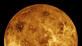Крупный план планеты Венера.