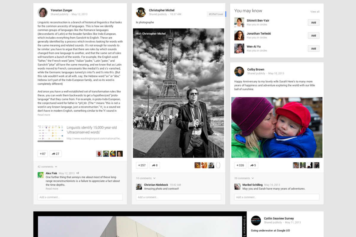 Gallery Photo: Google+ redesign photos
