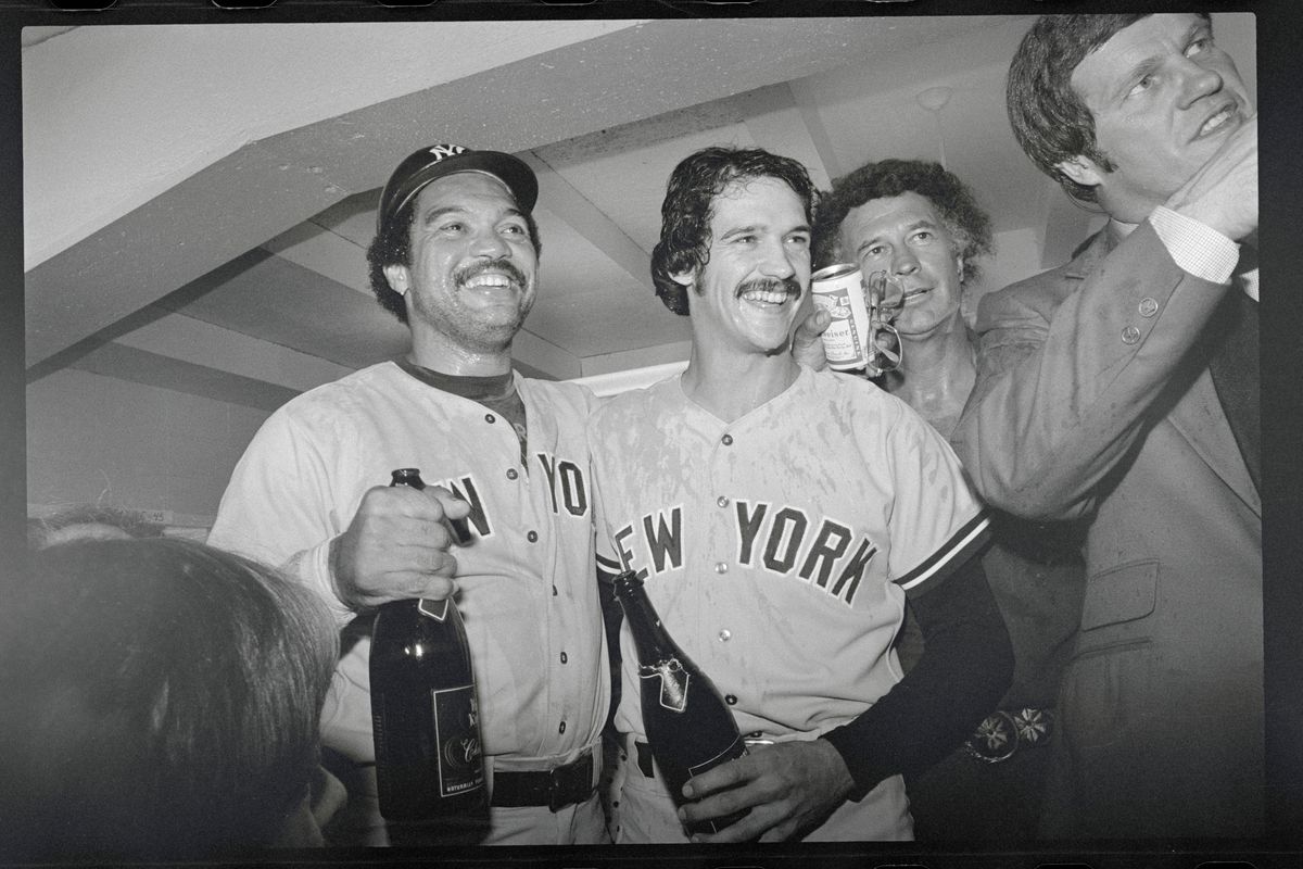 Reggie Jackson and Ron Guidry Posing Together