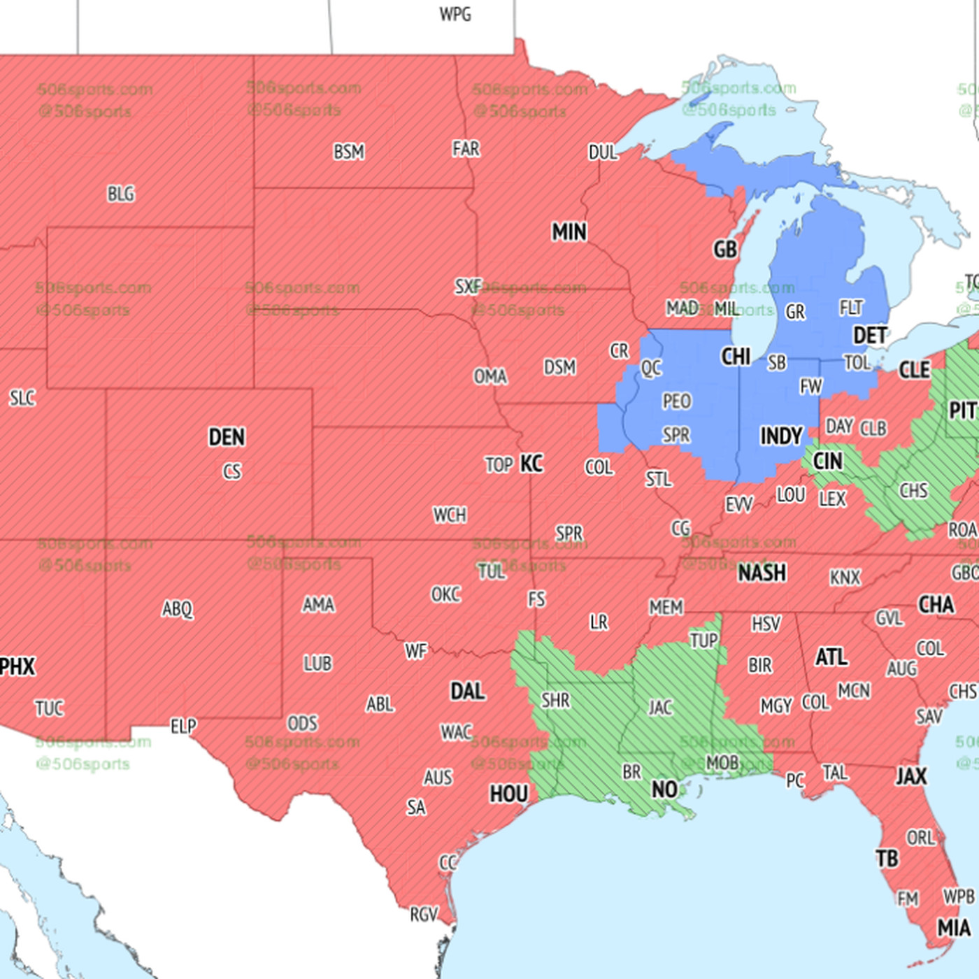NFL Distribution Map: Will you see the Steelers vs. Saints, Week