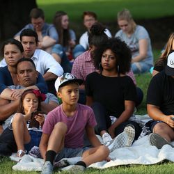 Students and community members attend a solidarity vigil to stand against white supremacy and racism hosted by BYU college Republican and Democrat clubs in Provo on Sunday, Aug. 20, 2017.