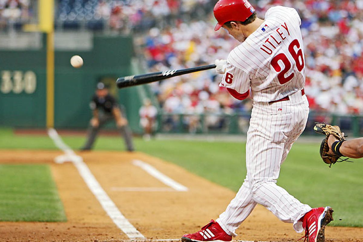 Pitchers keep throwing Chase Utley fastballs inside despite his success. 
