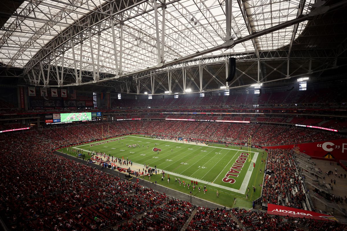 A general view during the game between the Houston Texans and Arizona Cardinals at State Farm Stadium on October 24, 2021 in Glendale, Arizona.